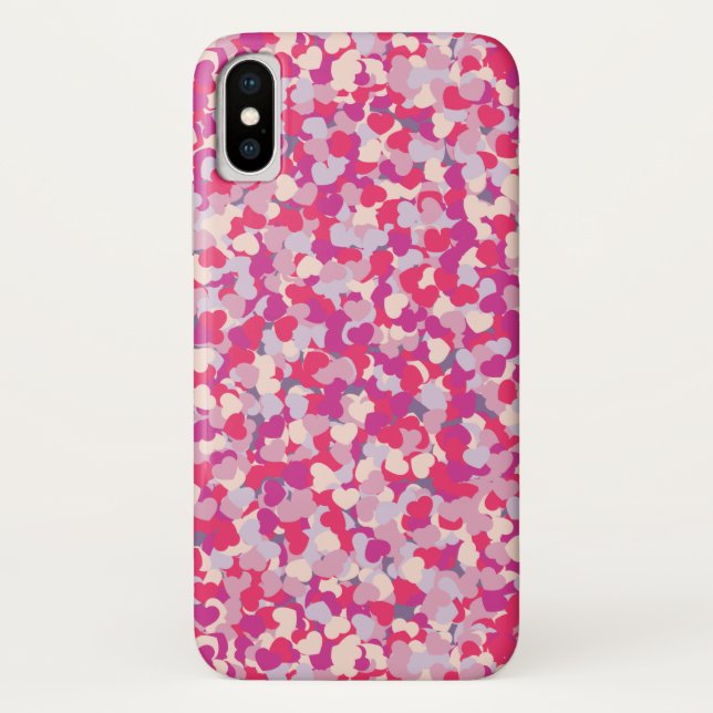 Mehrfarbiges Herz Confetti2 Case-Mate iPhone Hülle (Rückseite)