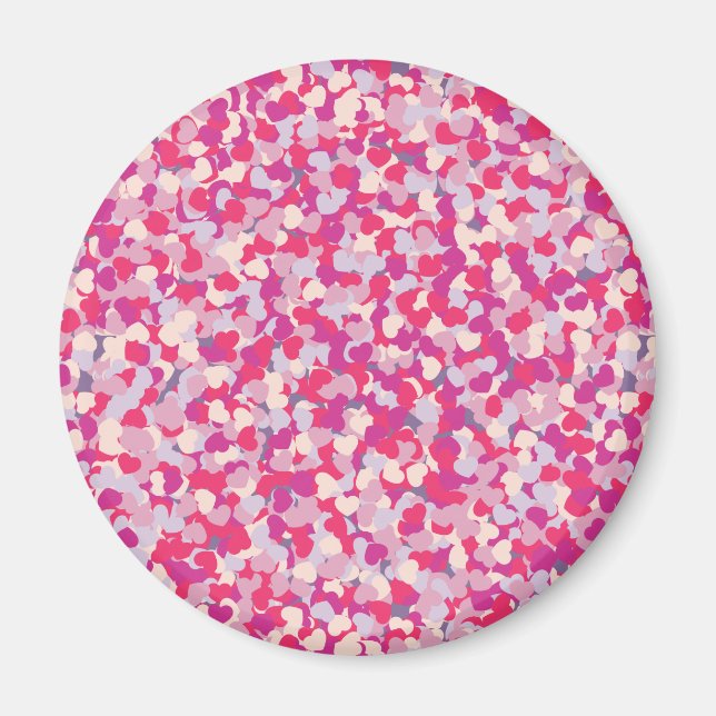 Mehrfarbiges Herz Confetti2 Magnet (Vorne)