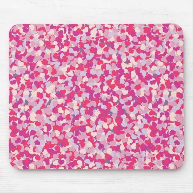Mehrfarbiges Herz Confetti2 Mousepad (Vorne)