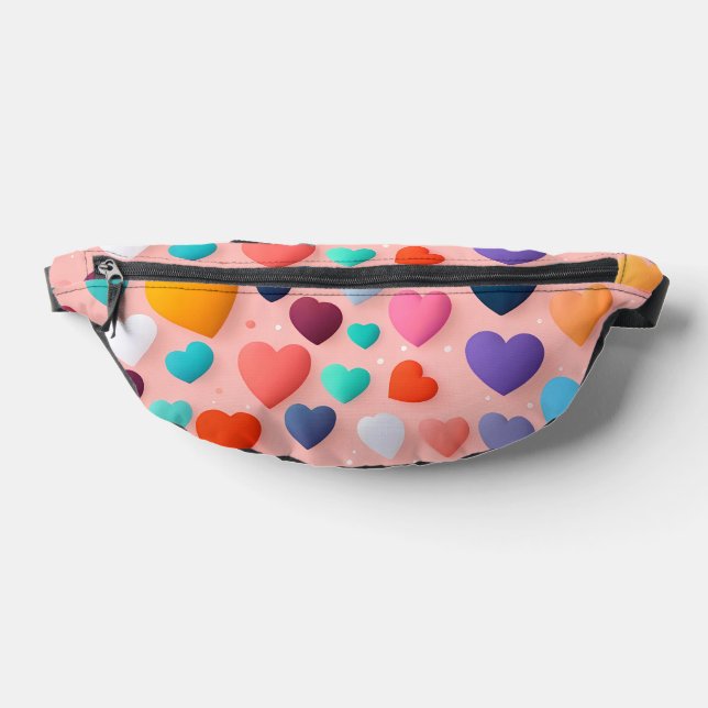 mehrfarbiges Herzmuster Bauchtasche (Ablage )