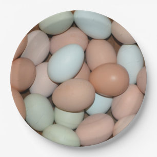 Mehrfarbiges Huhn Eggs Pappteller