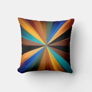 Mehrfarbiges Lichtstrahl Kunstdesign Kissen