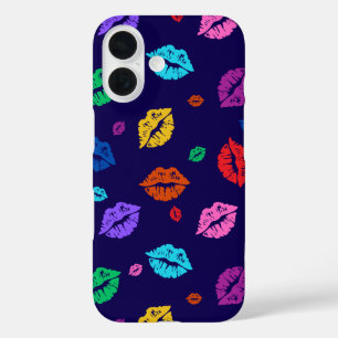mehrfarbiges Lip Print Phone Case