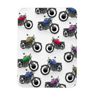 mehrfarbiges Motorradmuster Magnet