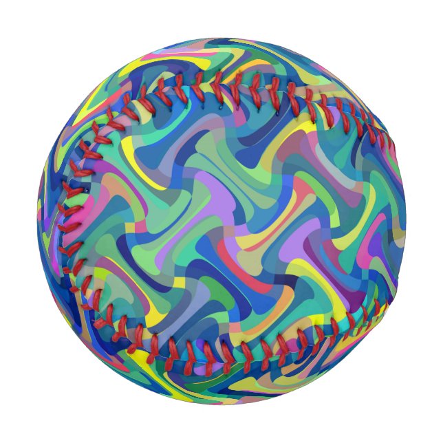mehrfarbiges Muster Baseball (Rückseite Rechts)