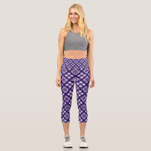 mehrfarbiges Muster Capri Leggings