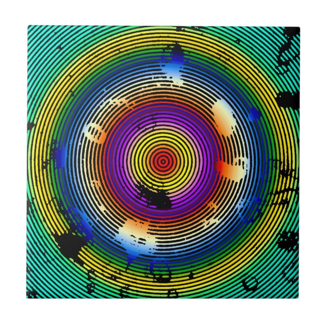 Mehrfarbiges Muster Fliese (Vorderseite)