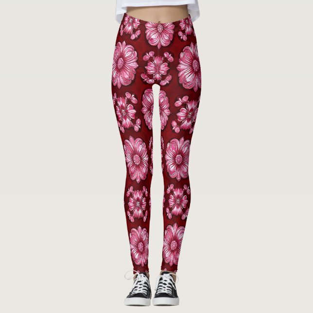 mehrfarbiges Muster Leggings (Vorderseite)