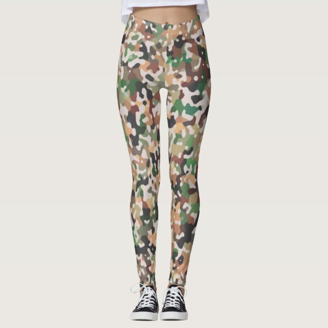 mehrfarbiges Muster Leggings (Vorderseite)