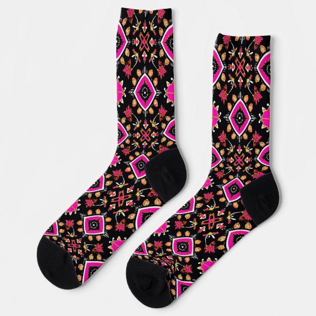 mehrfarbiges Muster Socken (Linkes Detail)