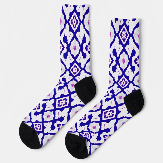 mehrfarbiges Muster Socken (Linkes Detail)