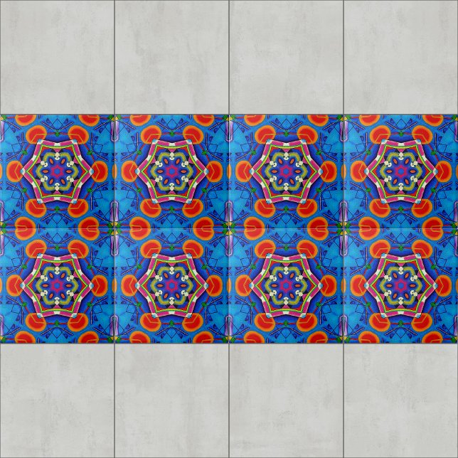 mehrfarbiges Ölgemälde Kaleidoskop Fliese (Von Creator hochgeladen)