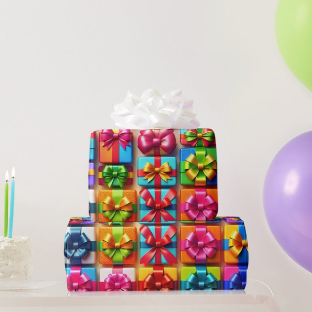 mehrfarbiges Papier für Geschenkboxen und Bows Geschenkpapier (Partygeschenke)