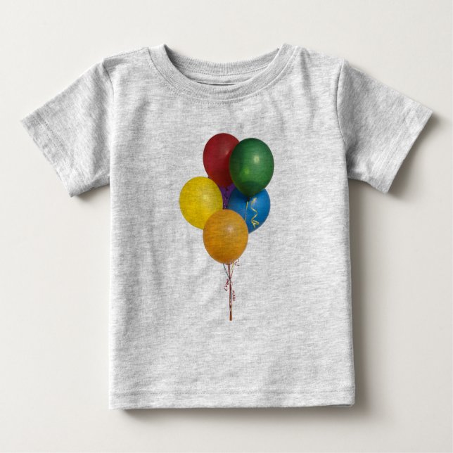 Mehrfarbiges Party Balloons Baby T-shirt (Vorderseite)