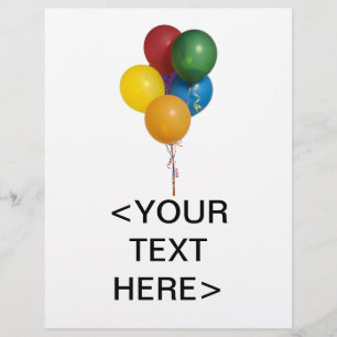 Mehrfarbiges Party Balloons Flyer
