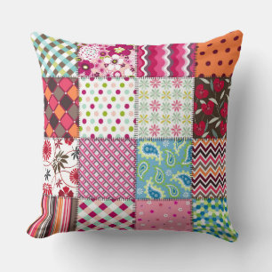 mehrfarbiges Patchwork Quilt Patterns Pillow Kissen