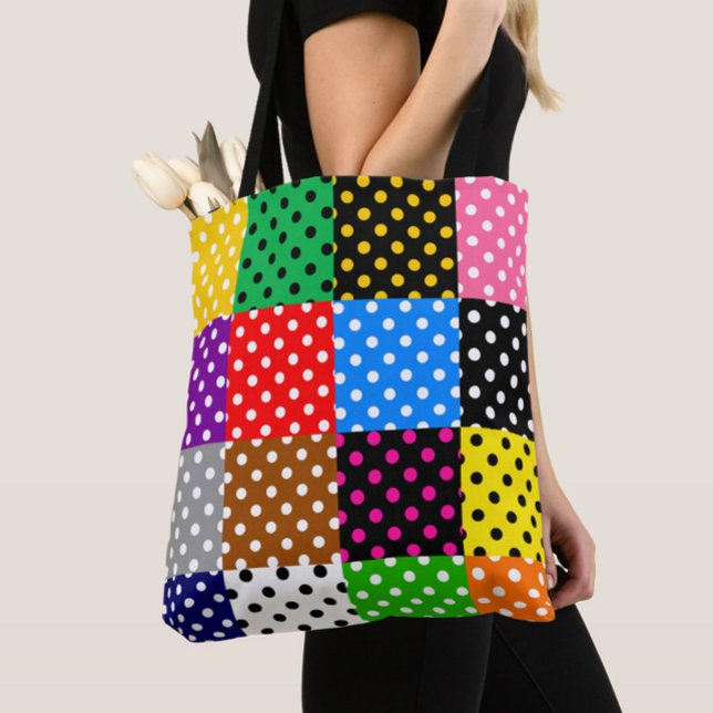 mehrfarbiges Patchwork Quilt Polka Dots (Von Creator hochgeladen)