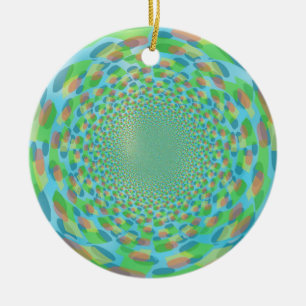 Mehrfarbiges Receding-Design Keramik Ornament