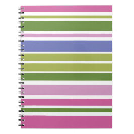 Mehrfarbiges Stripe Spiral-Notebook Notizblock