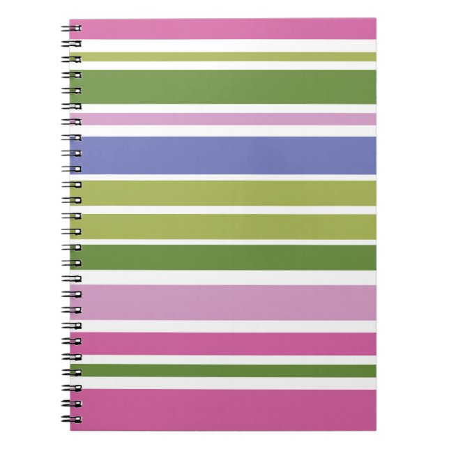 Mehrfarbiges Stripe Spiral-Notebook Notizblock (Vorderseite)