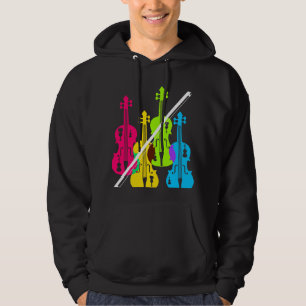 Mehrfarbiges Violinen-Geburtstags-Geschenk für Hoodie