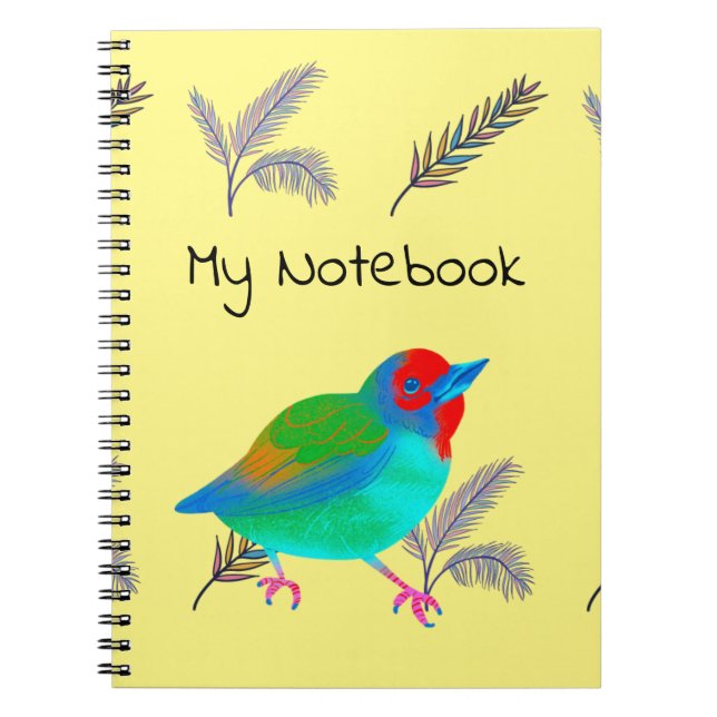 Mehrfarbiges VogelNotebook Notizblock (Vorderseite)