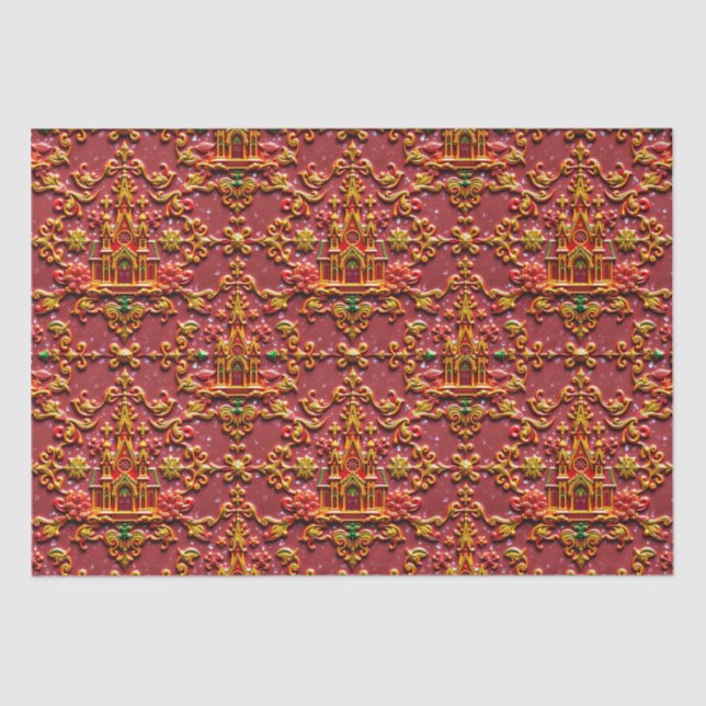 ~ mehrfarbiges Weihnachtswrapping ~ Seidenpapier (Vorderseite)