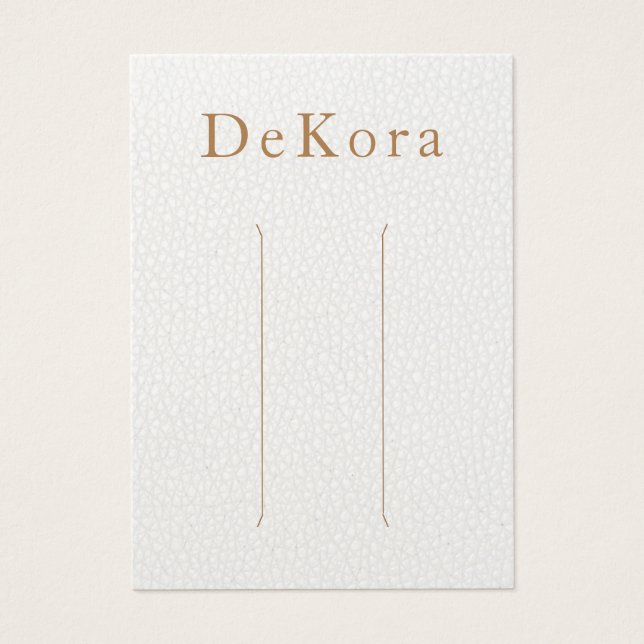 Mehrhaarkleckenkarte mit weißem Leder (Vorderseite)