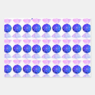 Mehrpack-Wrapping Paper Flat Sheet Set von 3 Geschenkpapier Set