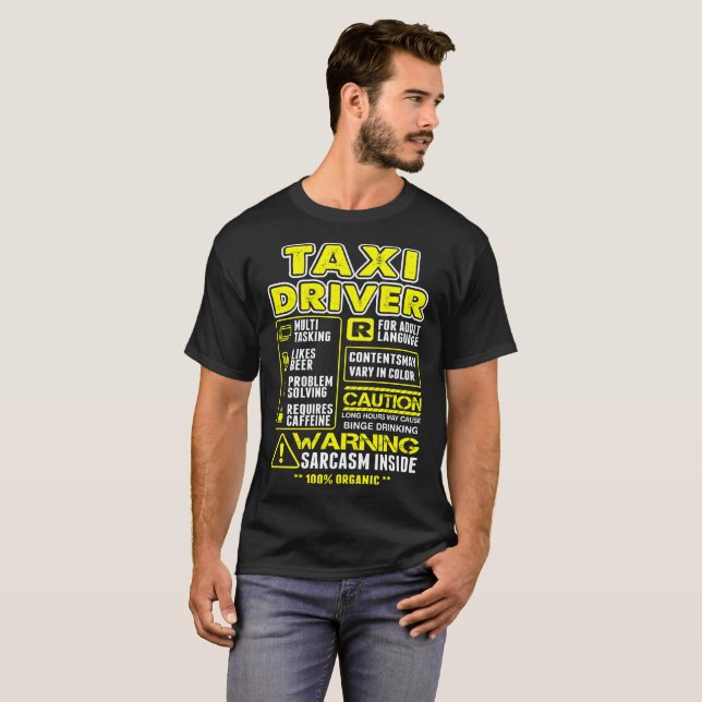 Mehrprozeßtaxi-Fahrer-T-Shirt T-Shirt (Vorne ganz)
