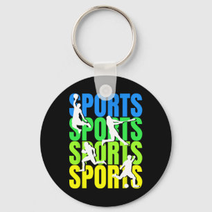 Mehrsportbegeisterter - Basketball Baseball Fußbal Schlüsselanhänger