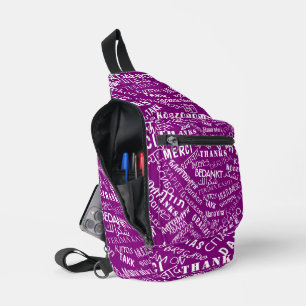 Mehrsprachig Vielen Dank, dass Sie Text individuel Crossbody Bag