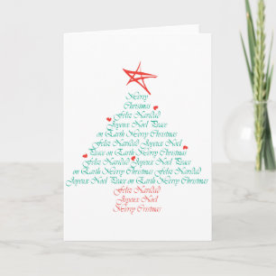 Mehrsprachige frohe Weihnachten! Feiertagskarte