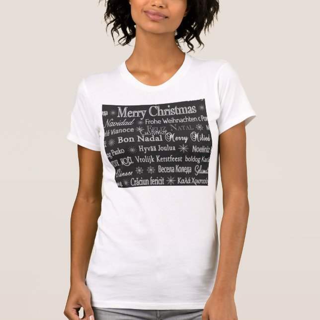 Mehrsprachige Frohe Weihnachts-Thunder_Cove T-Shirt (Vorderseite)