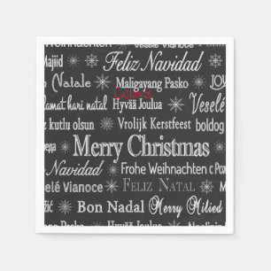 Mehrsprachige Merry Christmas Thunder_Cove Serviette