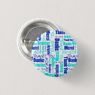 Mehrsprachige Typografie-Blues Button