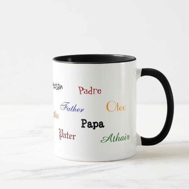 Mehrsprachige Vater-Tasse Tasse (Rechts)