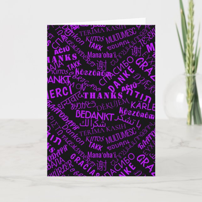 Mehrsprachiger Dank Card International Design Karte (Vorderseite)