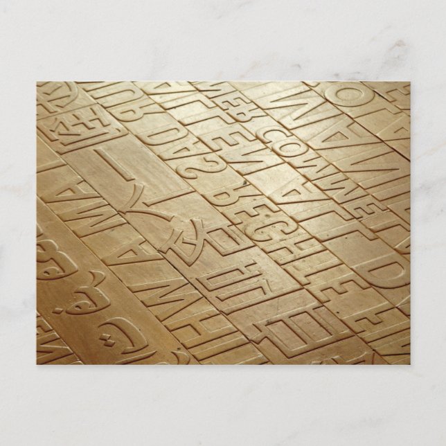 Mehrsprachiger Fußboden Postkarte (Vorderseite)