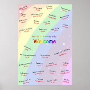 Mehrsprachiges ESL Welcome Poster