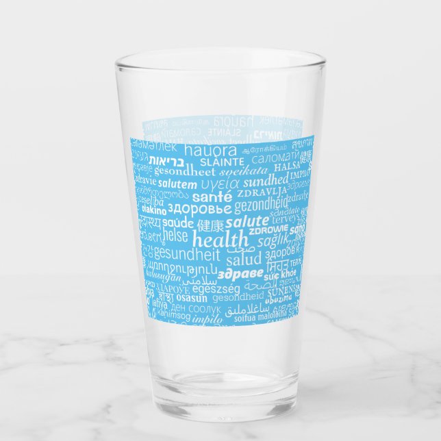 Mehrsprachiges Glas - Farbe wählen (Vorderseite)