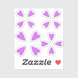 Mehrzweck Kleine lila Herzen Aufkleber