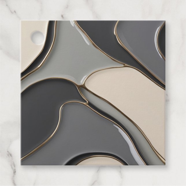 Mehrzweckfavoriten in stylischer Grafik Geschenkanhänger (Vorderseite)