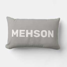 ‚MEHSON‘ | Jungfrau Islands Slang, Grau Text Lendenkissen