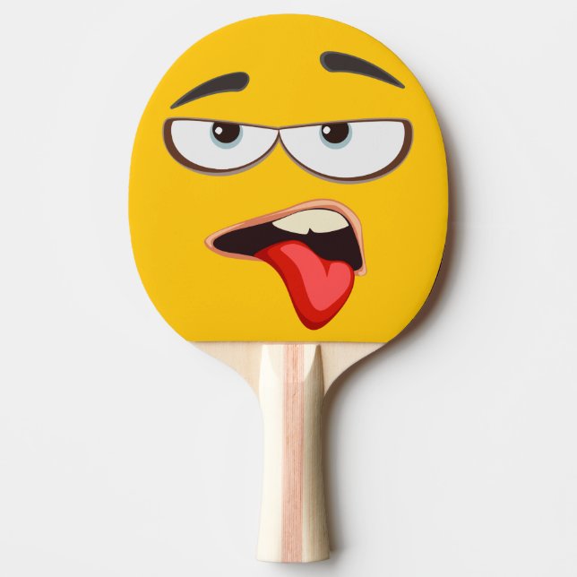 MehYellow Emoji Tischtennis Schläger (Vorderseite)