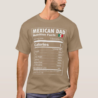Meican Dad Nährwertangaben Stolz Meican Vater fam T-Shirt