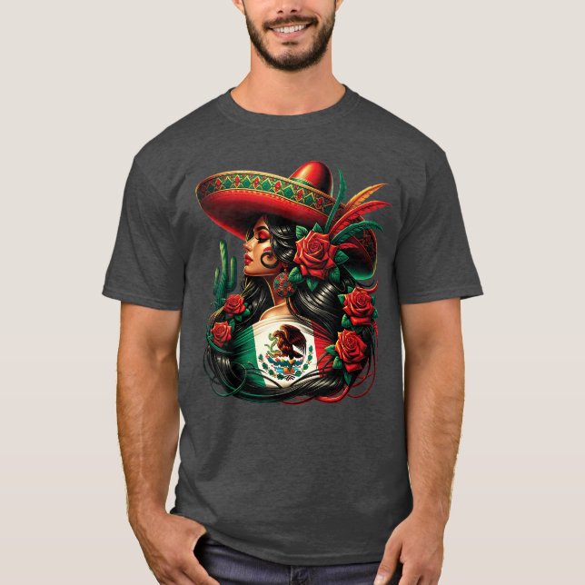 Meico Flag Meican Hispanic Siesta Pride Viva Meico T-Shirt (Vorderseite)