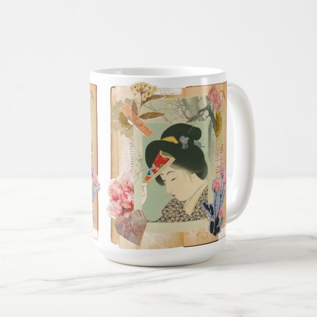 Meiji Era Beauty: Ukiyo-e – Traditional Japanese  Kaffeetasse (VorderseiteRechts)