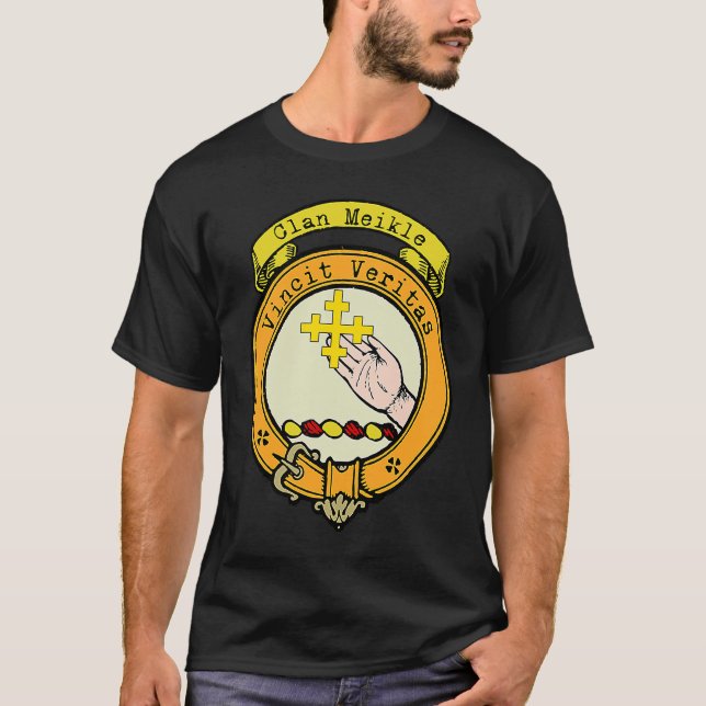 Meikle Clan Scottish Crest T-Shirt (Vorderseite)