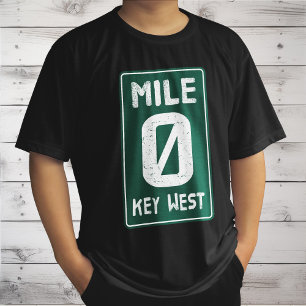 Meile 0 Key West Florida Vintages Straßenzeichen T-Shirt